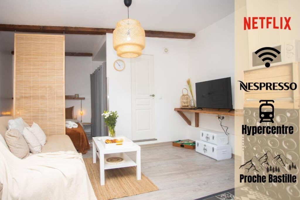 Le Boheme, Cosy, Hypercentre Apartment Grenoble Luaran gambar